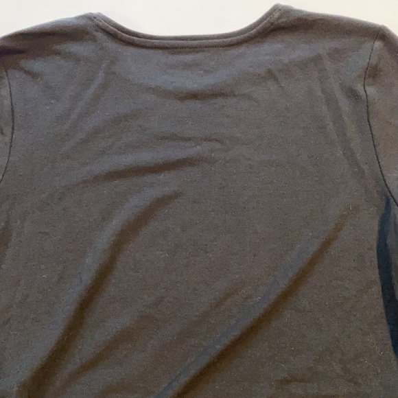 Pure Jill Fit Small Petite Side Tie Knot Black Shirt New D20 - Picture 3 of 8